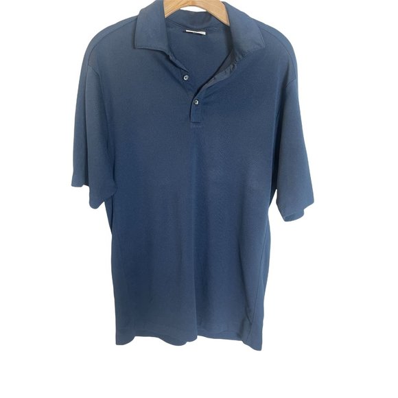 Nike Golf Dri Fit Polo Navy Men's Size Large - Picture 1 of 5